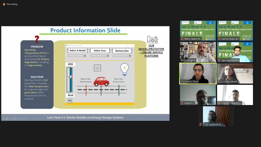 Let's Hack 4.0: Electric Mobility and Energy Storage System